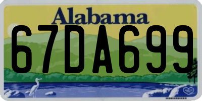AL license plate 67DA699