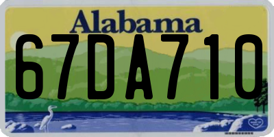 AL license plate 67DA710
