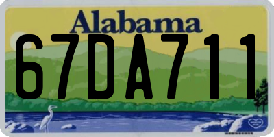 AL license plate 67DA711