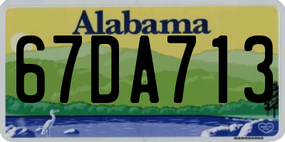 AL license plate 67DA713