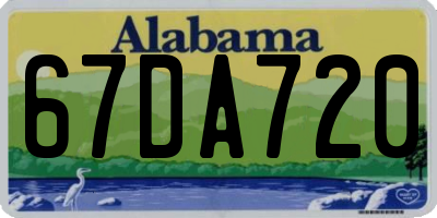 AL license plate 67DA720