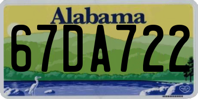 AL license plate 67DA722