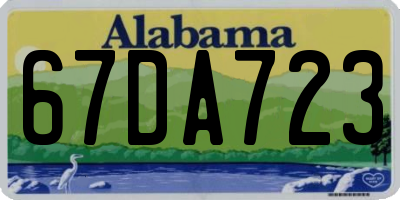 AL license plate 67DA723