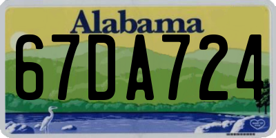 AL license plate 67DA724