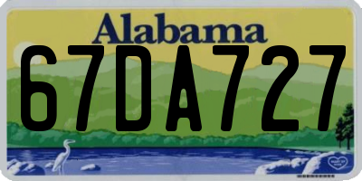 AL license plate 67DA727