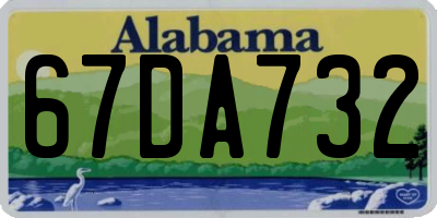 AL license plate 67DA732
