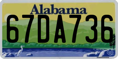 AL license plate 67DA736