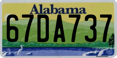 AL license plate 67DA737