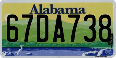 AL license plate 67DA738