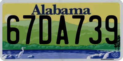 AL license plate 67DA739