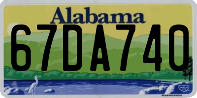 AL license plate 67DA740