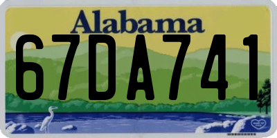 AL license plate 67DA741