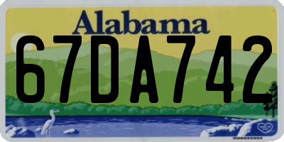 AL license plate 67DA742