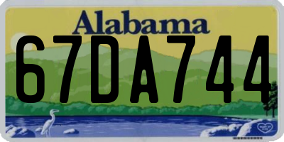 AL license plate 67DA744
