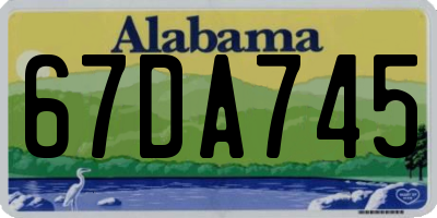 AL license plate 67DA745