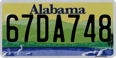 AL license plate 67DA748