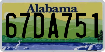 AL license plate 67DA751