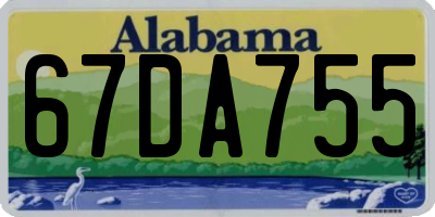 AL license plate 67DA755