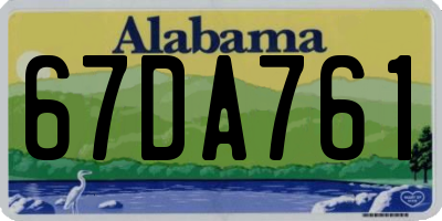 AL license plate 67DA761