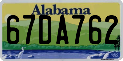 AL license plate 67DA762
