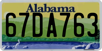 AL license plate 67DA763