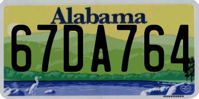 AL license plate 67DA764