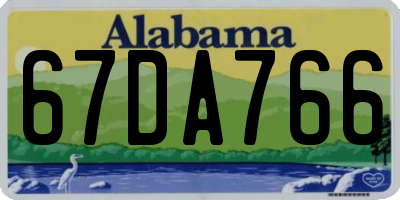 AL license plate 67DA766