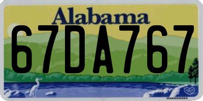 AL license plate 67DA767