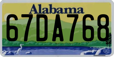 AL license plate 67DA768