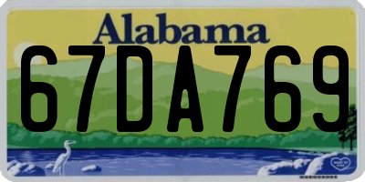 AL license plate 67DA769