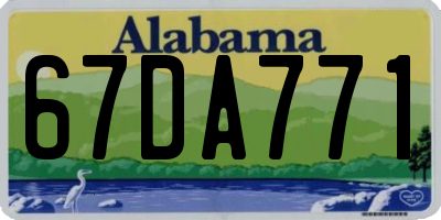 AL license plate 67DA771
