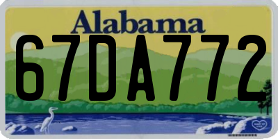 AL license plate 67DA772