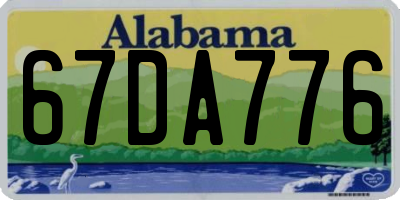 AL license plate 67DA776