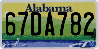 AL license plate 67DA782