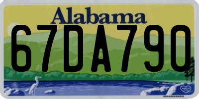 AL license plate 67DA790