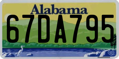 AL license plate 67DA795