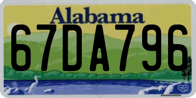 AL license plate 67DA796