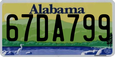 AL license plate 67DA799