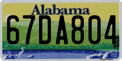 AL license plate 67DA804