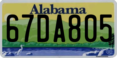 AL license plate 67DA805