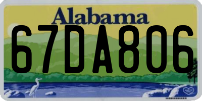 AL license plate 67DA806