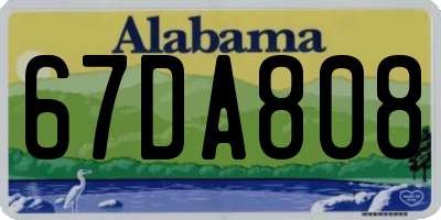 AL license plate 67DA808
