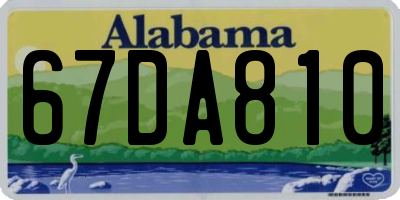 AL license plate 67DA810