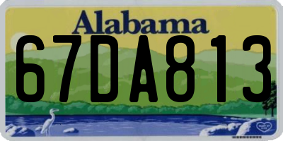 AL license plate 67DA813
