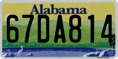 AL license plate 67DA814