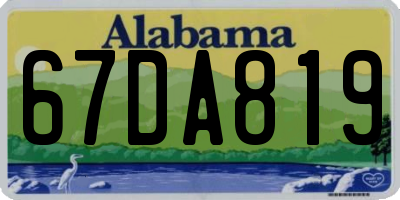 AL license plate 67DA819