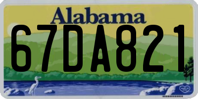 AL license plate 67DA821