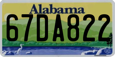 AL license plate 67DA822