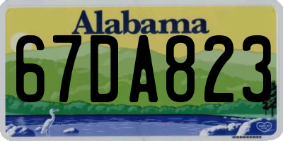 AL license plate 67DA823