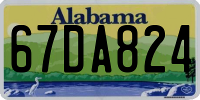 AL license plate 67DA824